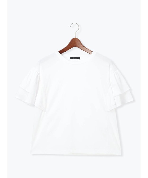 Te chichi 【接触冷感/遮熱/吸水速乾】フリルスリーブビッグTシャツ オフホワイト