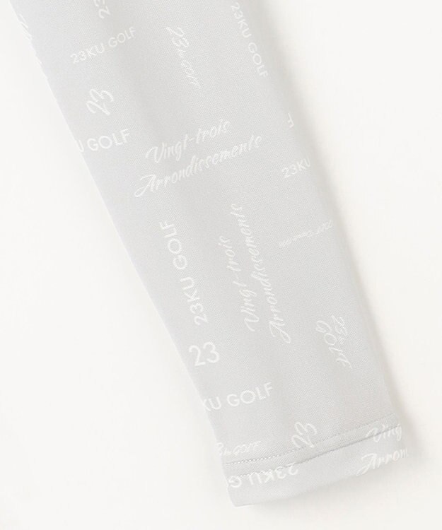 23区GOLF 【WOMEN】【吸水速乾・UVケア】５０ｄカノコロゴ総柄  インナーシャツ ライトグレー系1