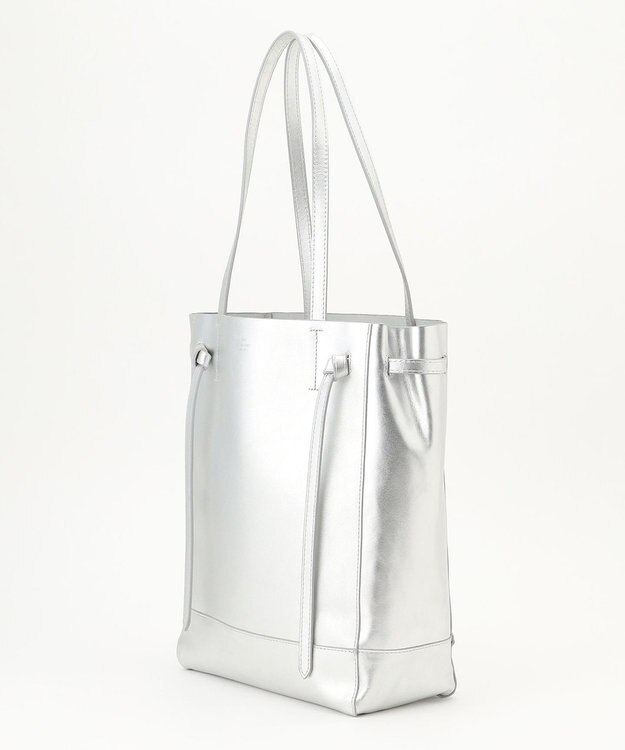 J.PRESS LADIES 【A4サイズ収納可】レザー トート バッグ シルバー系