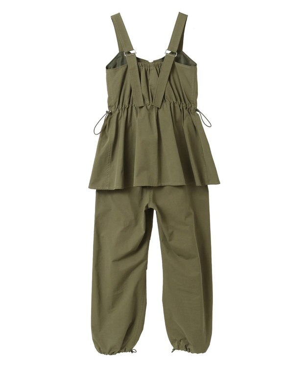 Green Parks ウ゛ィンテージペプラムオールインワン Khaki