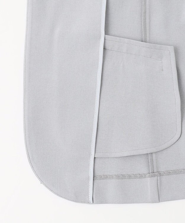 ANY SIS 【セットアップ可】リネンライクポリエステル ジャケット ブルーグレー