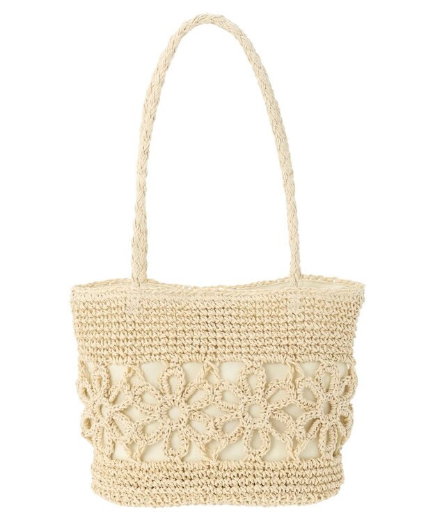 earth music&ecology フラワーペーパートート Natural