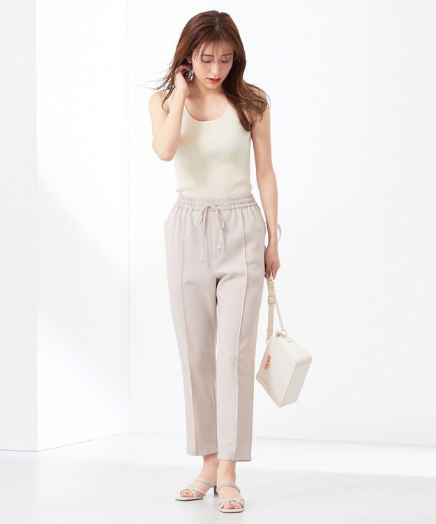 ANY SIS 【洗える】2WAYニット タンクトップ アイボリー