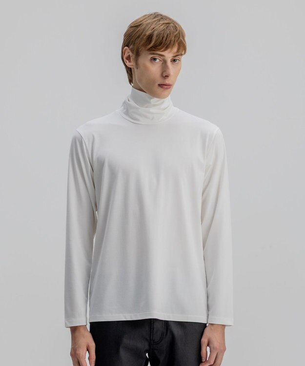 JOSEPH HOMME ハイゲージベアスムース　タートルネック長袖Ｔシャツ ホワイト系