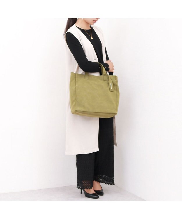 UNBILLION カシュカシュ cachecache / スエード調ショッパートートバッグ グリーン