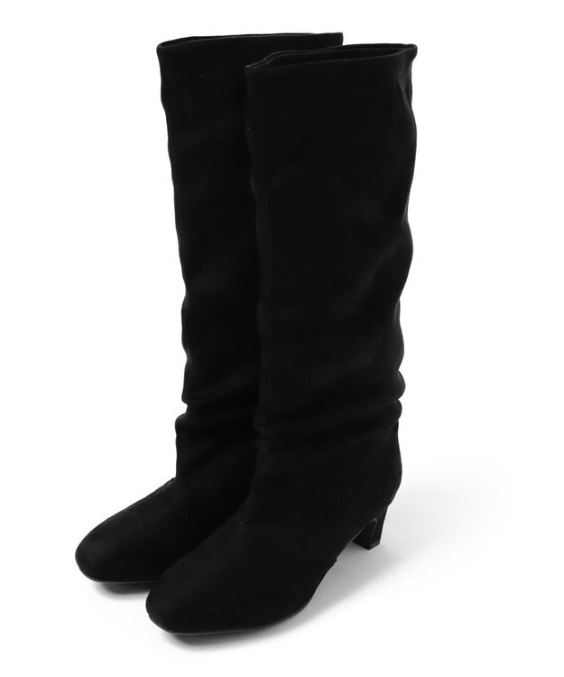 WEGO シャーリングポインテッドロングブーツ ブラックその他