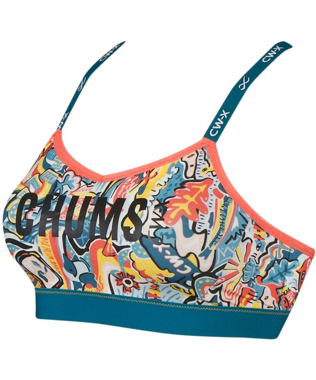 CW-X 【WOMEN】 スポーツブラ CHUMS (チャムス)コラボ キャンプ・アウトドアなどにおすすめ 吸汗速乾(本体) 汗消臭(本体) LNY110 /ワコール ターコイズ