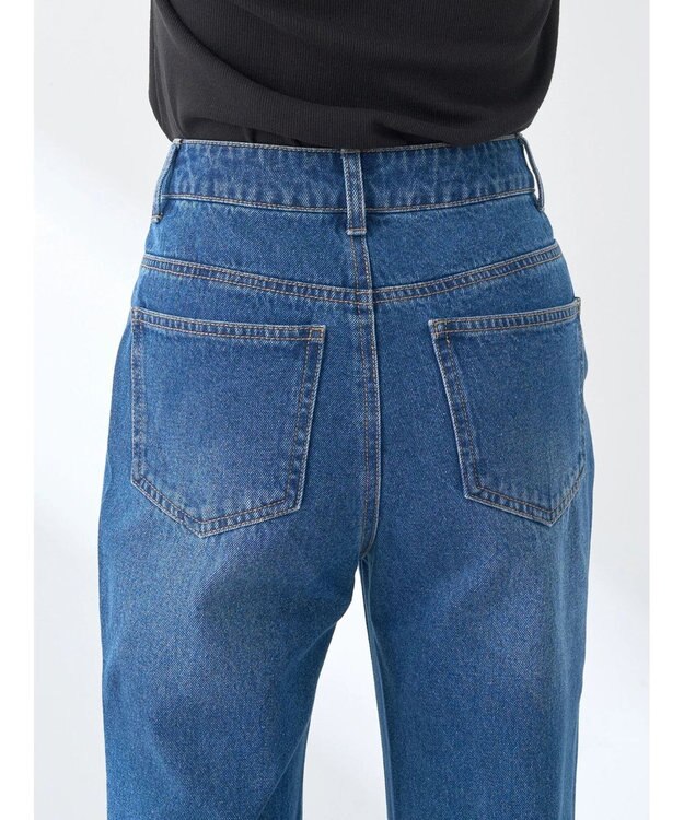 earth music&ecology ラインストーンフレアデニムパンツ Medium Indigo