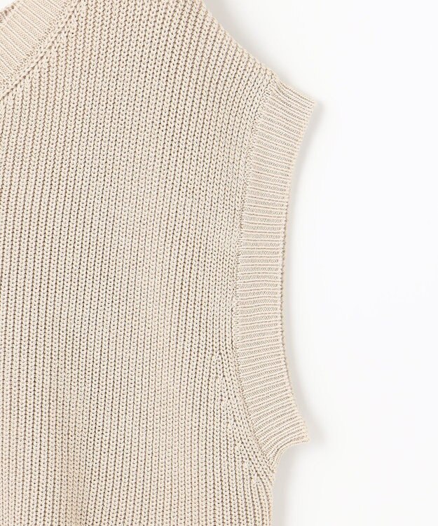 ANY SIS 【前後着用可】スムースタッチ2WAYニット ベスト ベージュ