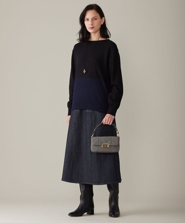 自由区 L 【洗える】ウスカルデニム スカート インディゴ