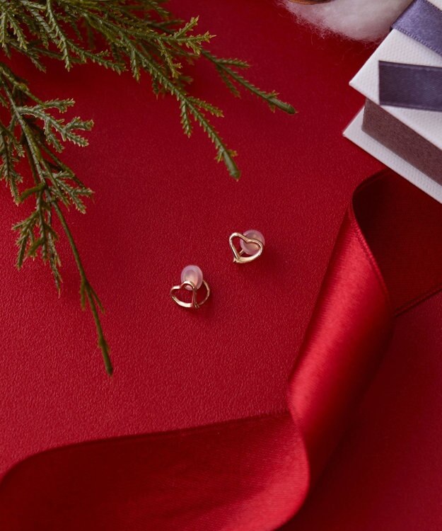 Phoebe 【K10RG】オープンハートイヤリング ローズゴールド