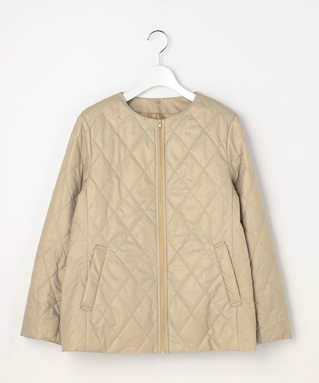 J.PRESS LADIES 【2way】スパンライクナイロンタッサー フーデッド コート キャメル系