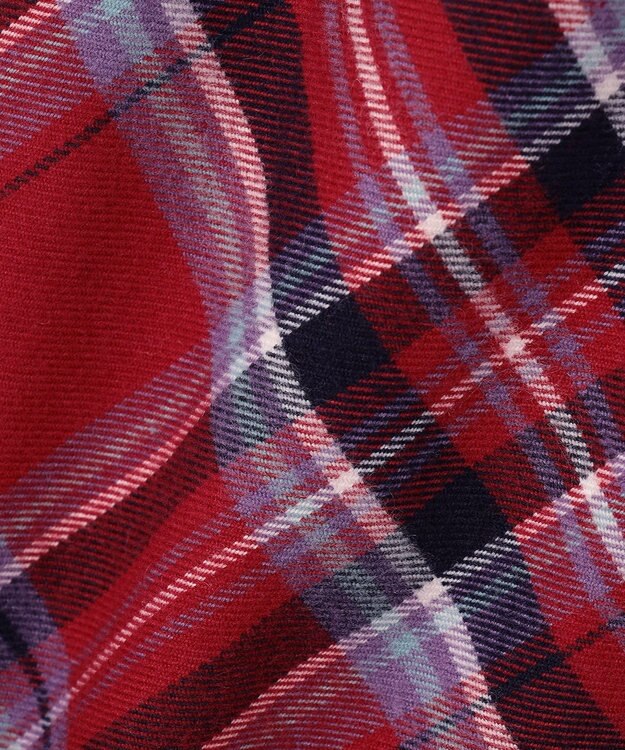 ANY KIDS チェック柄 スカパン レッド系