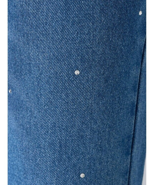 earth music&ecology ラインストーンフレアデニムパンツ Medium Indigo