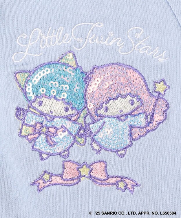 ANY KIDS 【any FAM× リトルツインスターズ 】キキ＆ララ 刺繍パーカー サックスブルー