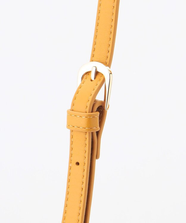 LA BAGAGERIE シープレザー ギャザーハンドル2wayラウンドトートバッグ マスタード