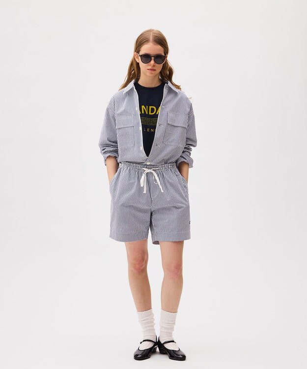 LENO LONDON STRIPE WORK SHIRTS / ロンドンストライプワークシャツ BLUE STRIPE