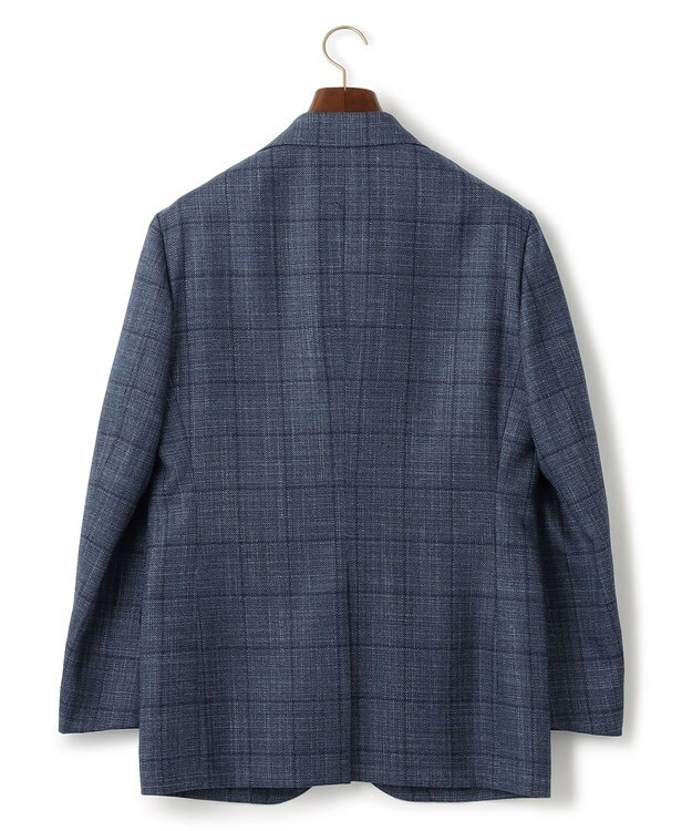 J.PRESS MEN 【ソフトタッチツイスト】ミスティックチェック ジャケット ダルブルー系4