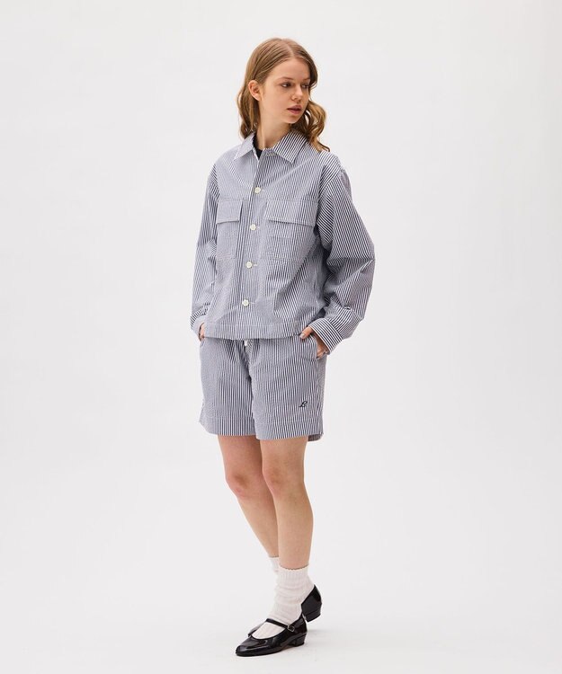 LENO LONDON STRIPE WORK SHIRTS / ロンドンストライプワークシャツ BLUE STRIPE