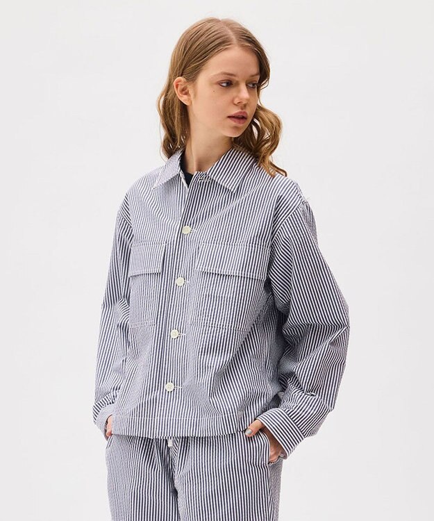 LENO LONDON STRIPE WORK SHIRTS / ロンドンストライプワークシャツ BLUE STRIPE