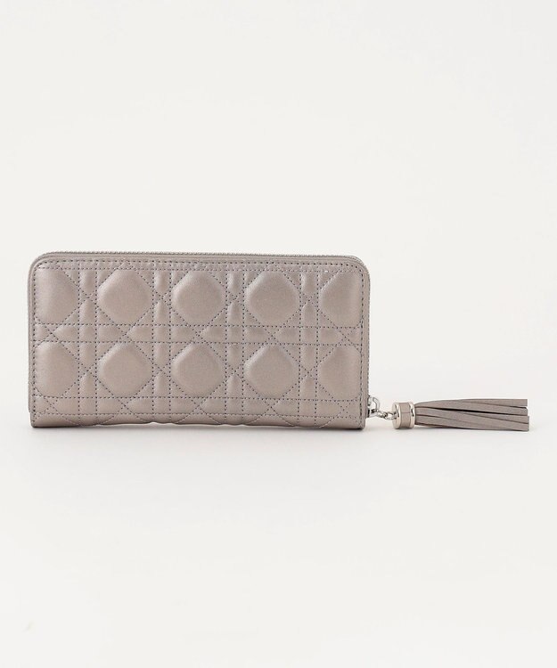 LA BAGAGERIE シープキルティング　ラウンドウォレット ガンメタリック