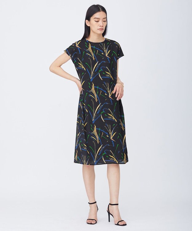 ICB 【Saki Tanakaさんコラボ】 コラボプリント ワンピース プリント×ブルー系