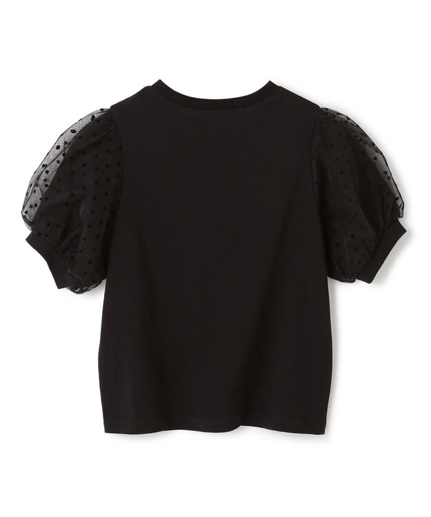 UNFILO 【110-150cm】アソート コンビTシャツ ブラック[袖チュール]