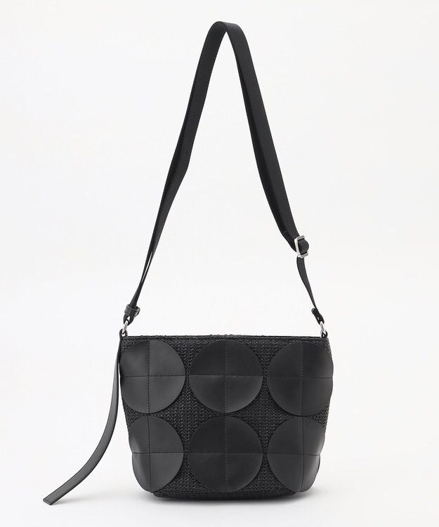 Y'SACCS サークルパッチショルダーバッグ ブラック