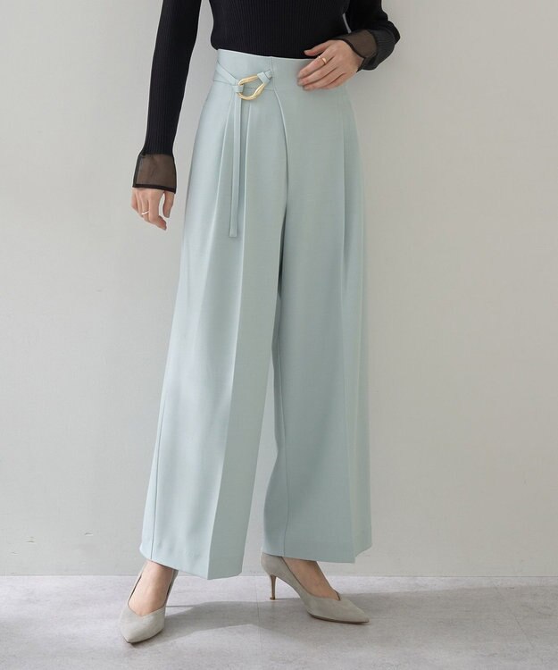 YECCA VECCA メタルベルトワイドパンツ Mint