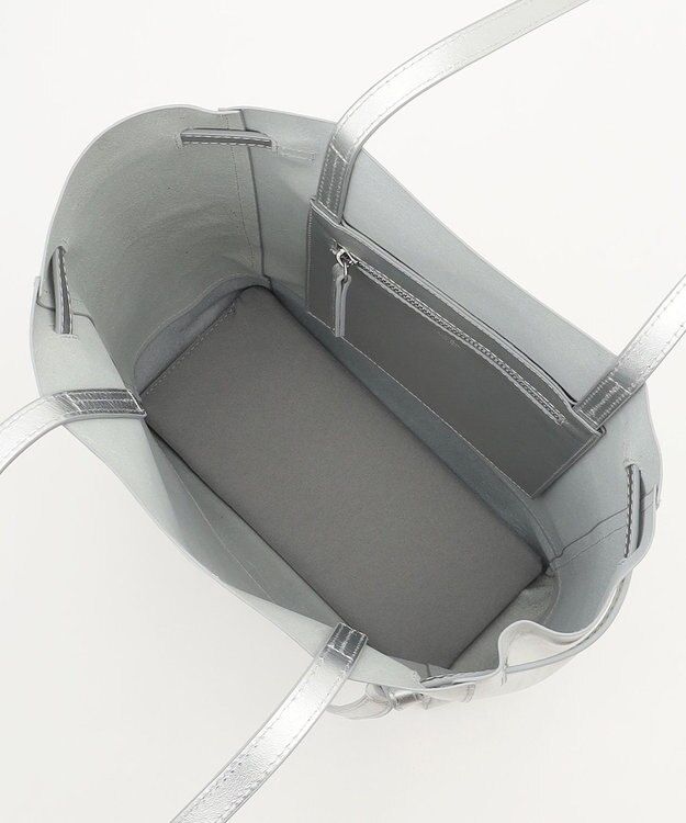 J.PRESS LADIES 【A4サイズ収納可】レザー トート バッグ シルバー系