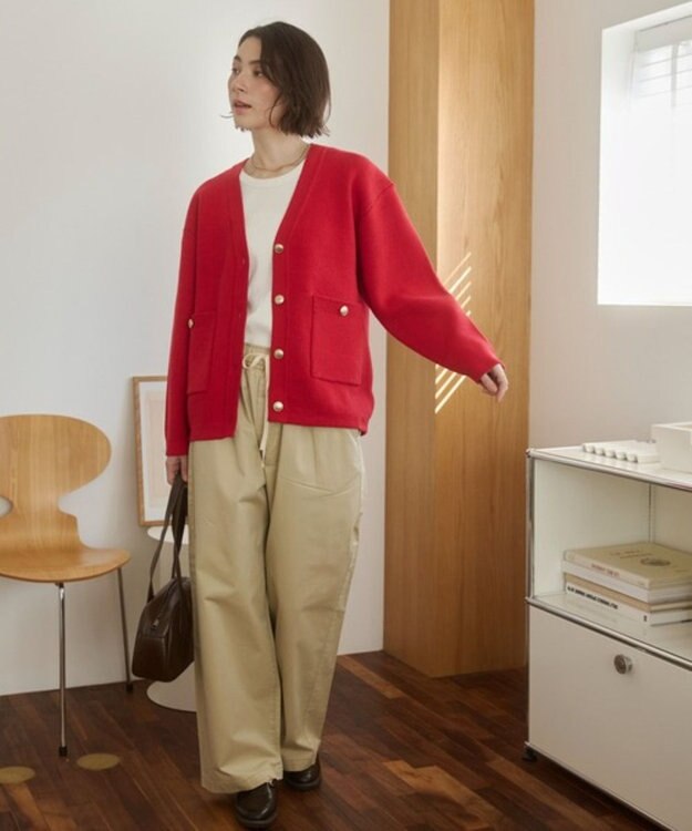 WEGO 【ANGIE VINTAGE】ツイルイージーパンツ ライトベージュ