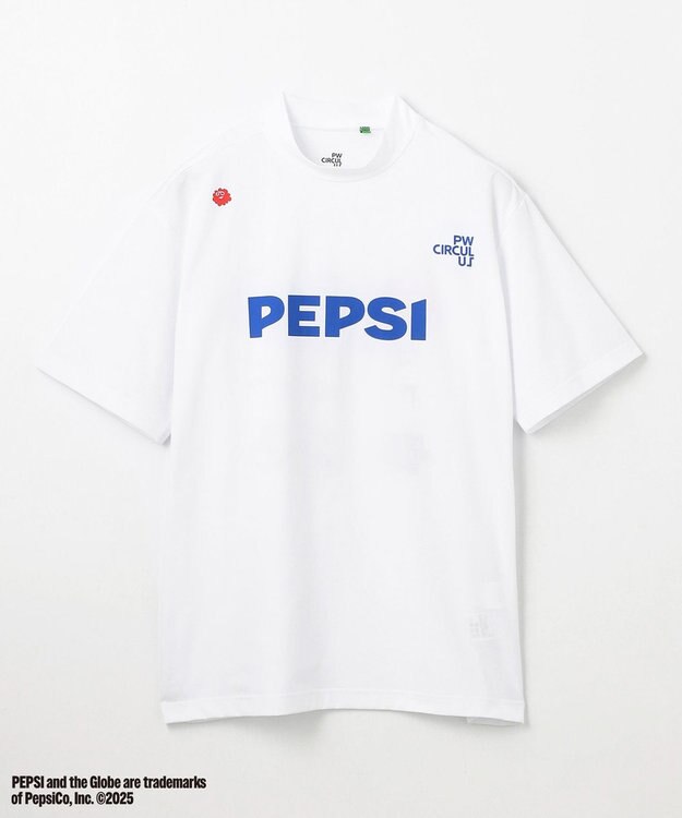 PW CIRCULUS 〈Pepsiコラボ〉【UNISEX】Pepsi 9-LOGO モックネックT ホワイト系