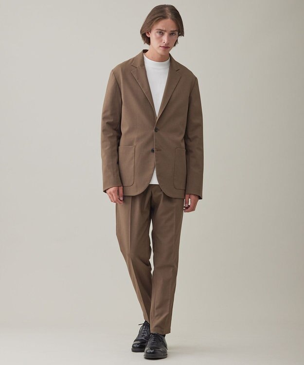 UNFILO MENS フレキシブルウェア テーラードジャケット [23年秋冬商品] ブラウン