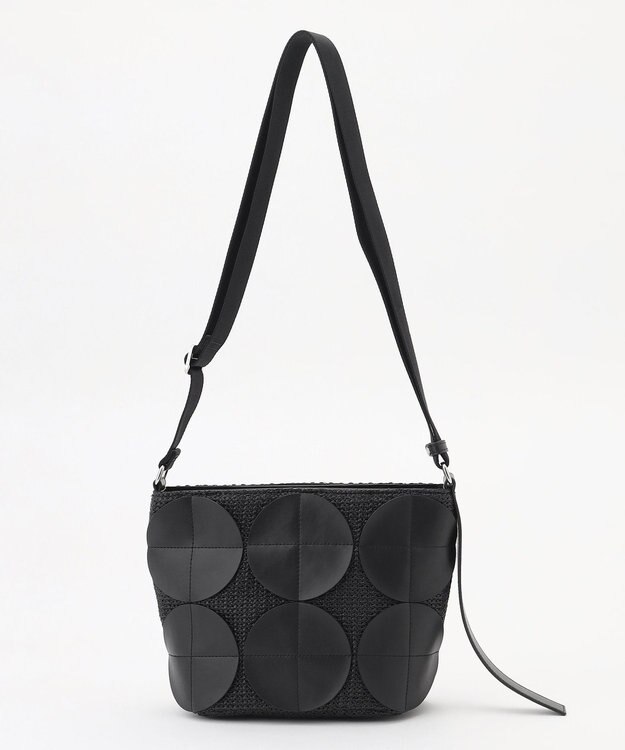 Y'SACCS サークルパッチショルダーバッグ ブラック