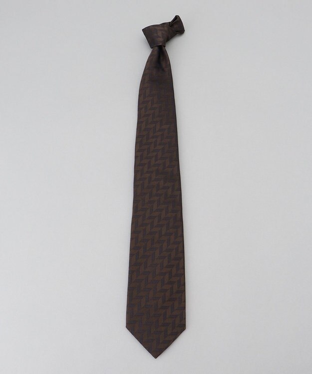 GOTAIRIKU GOTAIRIKU別注【日本製】シルク ネクタイ_総柄 ダークブラウン系8