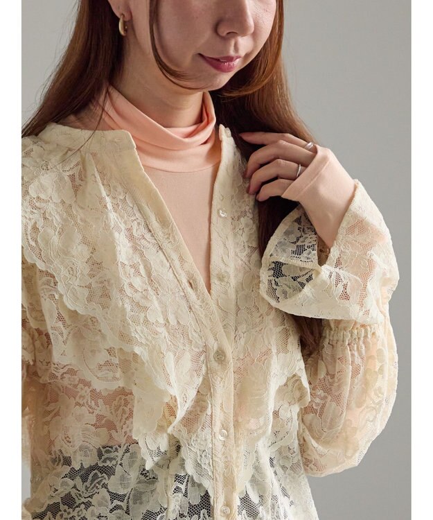 Te chichi 吸湿発熱タートルネックカットソー《2025winter catalog item》 オレンジ