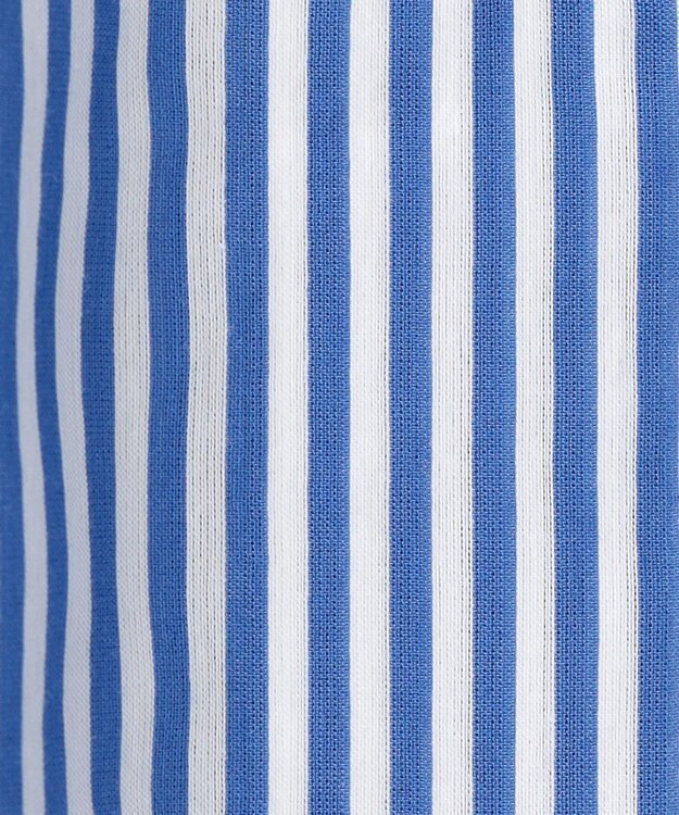 UNFILO シアークロップドシャツ ブルーストライプ