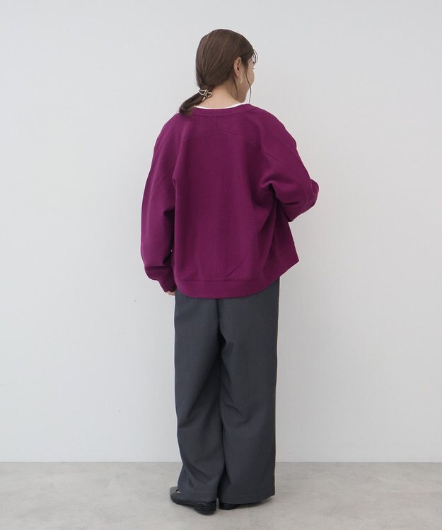 AMERICAN HOLIC Ｖネックリップルカーディガン Purple