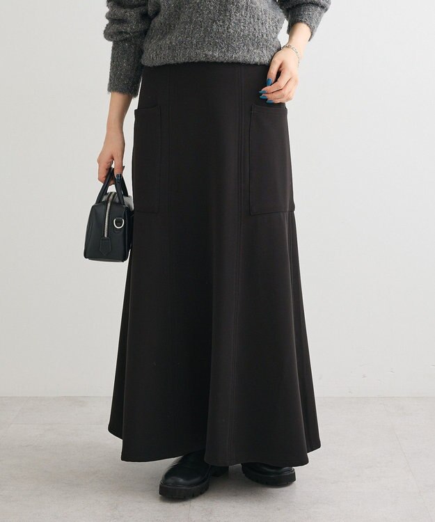 Green Parks ・ＥＬＥＮＣＡＲＥ　ＤＵＥ　サイドポケットフレアスカー Black