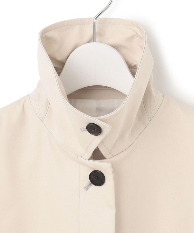 23区 コットンポリエステルギャバジン ステンカラーコート ベージュ系