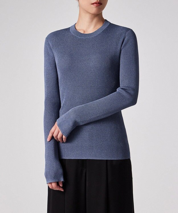 Paul Smith クラシック リブ ラメ ニット グレイッシュブルー