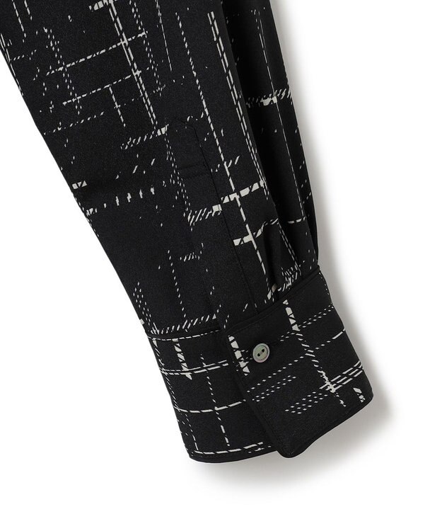 23区 【洗える】モノクロトーンプリント ワンピース ブラック系