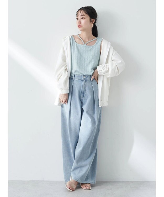 earth music&ecology ＵＶカット加工パーカー Ivory