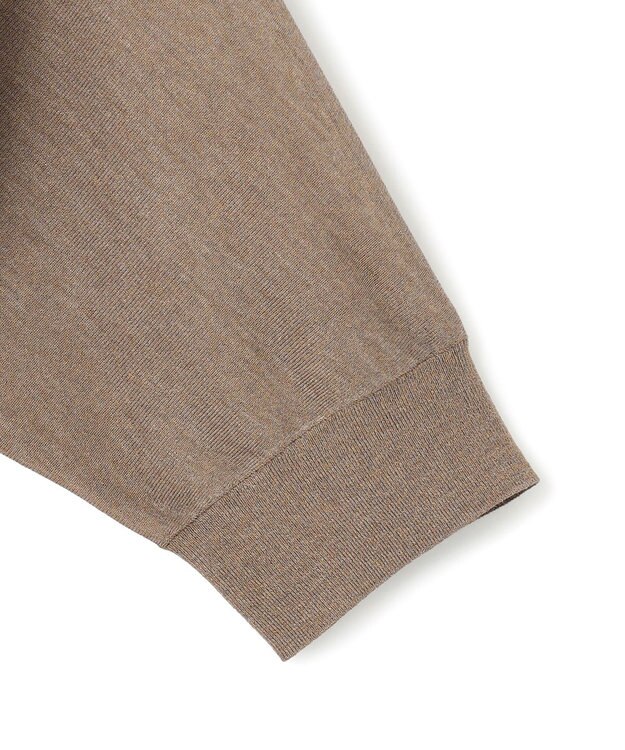 23区 【前後着用可能/洗える】シャイニーシアー 5分袖 カーディガン ブラウン系