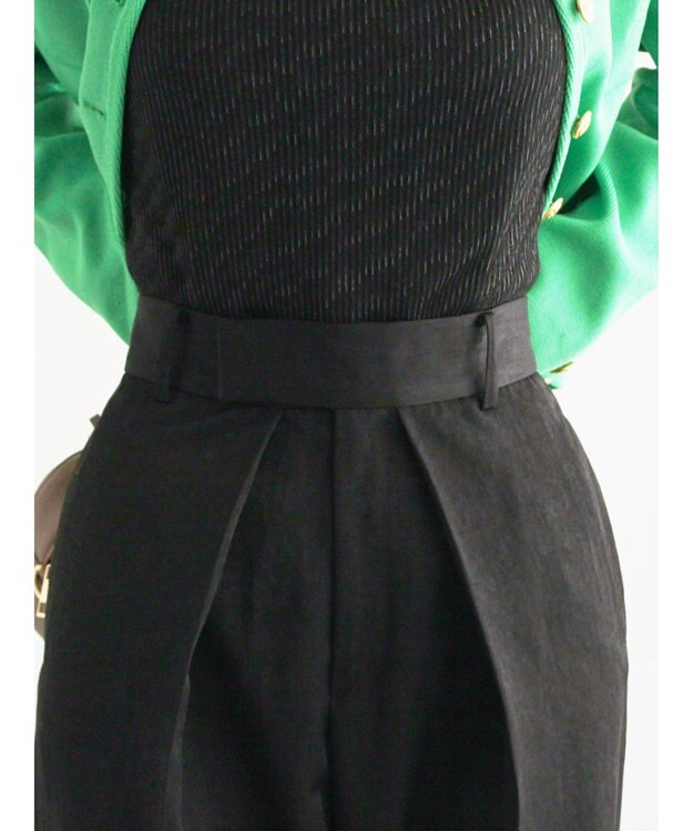 Te chichi シャイニーワイドスラックス ブラック