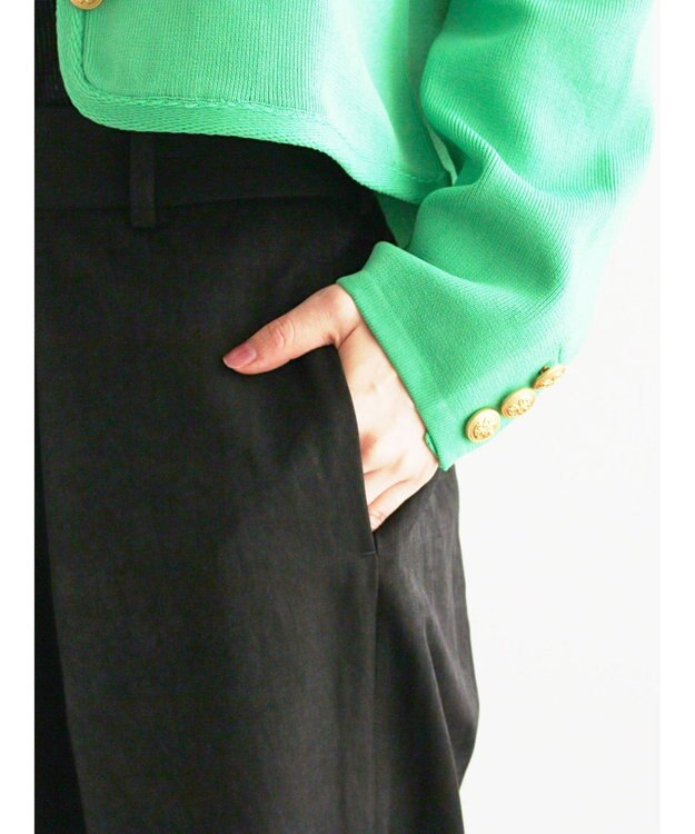 Te chichi シャイニーワイドスラックス ブラック