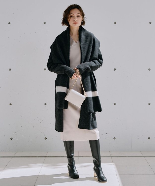 ICB ストレッチロングブーツ ブラック系