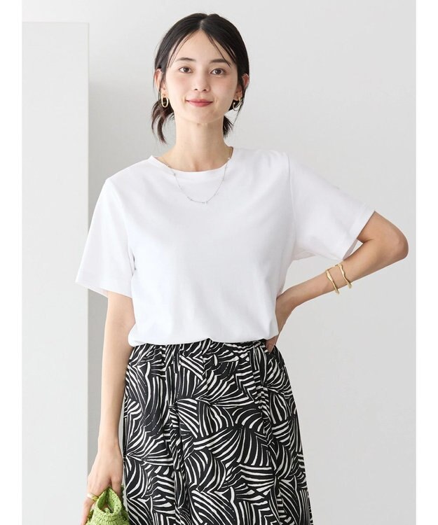 AMERICAN HOLIC キレイＣＯＴＴＯＮクルーネックカットプルオーバー Off White