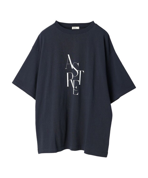 earth music&ecology バックディティールロゴＴＥＥ Charcoal Gray