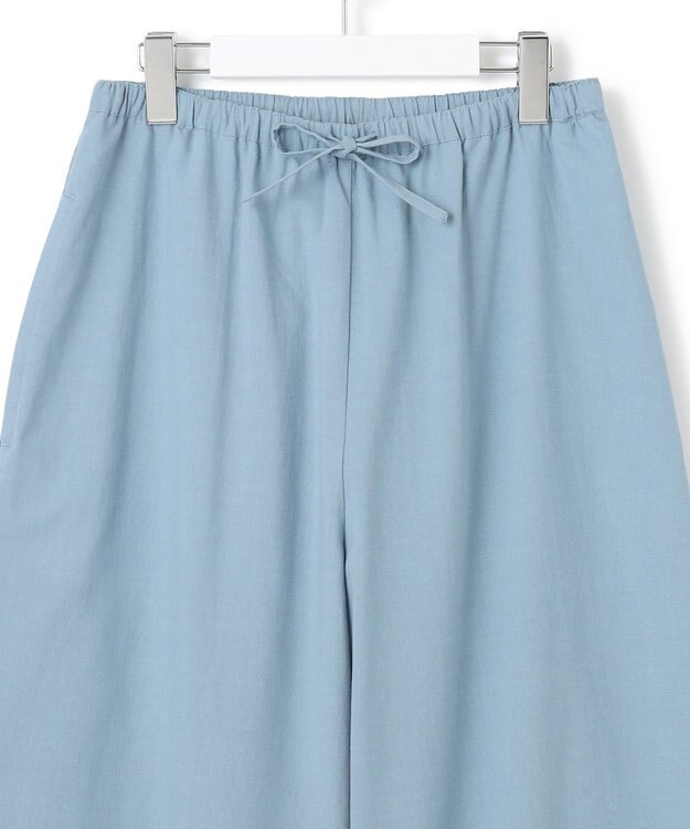 J.PRESS YORK STREET 【WOMEN】リネンライクリラックス ワイドパンツ ダルブルー系